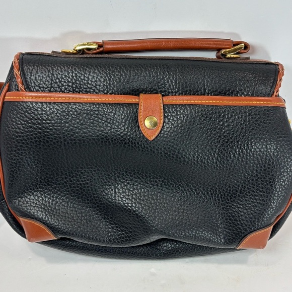 Vtg Dooney & Bourke Lot Of 2 Black/Brown All Weather Satchel Crossbody Leather - Picture 5 of 16